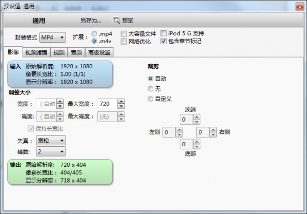 格式设置界面截图